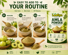 Leaflyn Organics Amla Powder – 100% Natural & Pure | Edible & Multipurpose | 100g