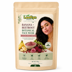 Leaflyn Organics Banana + Beetroot Powder – Natural & Pure | Edible & Multipurpose | 100g