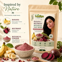 Leaflyn Organics Banana + Beetroot Powder – Natural & Pure | Edible & Multipurpose | 100g