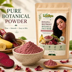Leaflyn Organics Banana + Beetroot Powder – Natural & Pure | Edible & Multipurpose | 100g