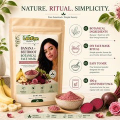 Leaflyn Organics Banana + Beetroot Powder – Natural & Pure | Edible & Multipurpose | 100g