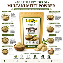 Multani Mitti Powder – Natural Face Pack, Oil Control & DIY Skincare | Leaflyn Organics