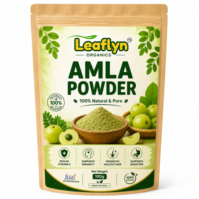 Leaflyn Organics Amla Powder – 100% Natural & Pure | Edible & Multipurpose | 100g