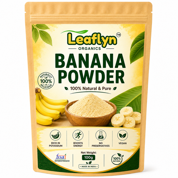 Leaflyn Organics Banana Powder – 100% Natural & Pure | Edible & Multipurpose | 100g