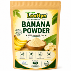 Leaflyn Organics Banana Powder – 100% Natural & Pure | Edible & Multipurpose | 100g