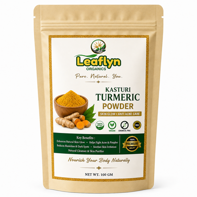 Kasturi Turmeric Powder – Natural Skin Glow & Face Care | Leaflyn Organics