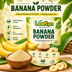 Leaflyn Organics Banana Powder – 100% Natural & Pure | Edible & Multipurpose | 100g