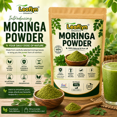 Leaflyn Organics Moringa Powder – 100% Natural & Pure | Edible & Multipurpose | 100g