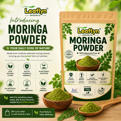 Leaflyn Organics Moringa Powder – 100% Natural & Pure | Edible & Multipurpose | 100g