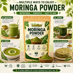 Leaflyn Organics Moringa Powder – 100% Natural & Pure | Edible & Multipurpose | 100g