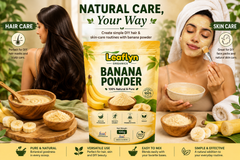 Leaflyn Organics Banana Powder – 100% Natural & Pure | Edible & Multipurpose | 100g