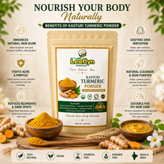 Kasturi Turmeric Powder – Natural Skin Glow & Face Care | Leaflyn Organics