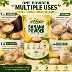 Leaflyn Organics Banana Powder – 100% Natural & Pure | Edible & Multipurpose | 100g