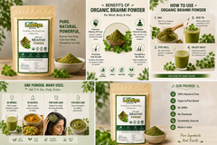 Brahmi Powder – Natural Hair, Scalp & Herbal Care | Leaflyn Organics