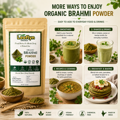 Brahmi Powder – Natural Hair, Scalp & Herbal Care | Leaflyn Organics