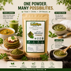 Brahmi Powder – Natural Hair, Scalp & Herbal Care | Leaflyn Organics