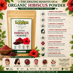 Organic Hibiscus Powder – Hair, Skin & DIY Beauty Care | Leaflyn Organics