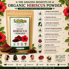Organic Hibiscus Powder – Hair, Skin & DIY Beauty Care | Leaflyn Organics
